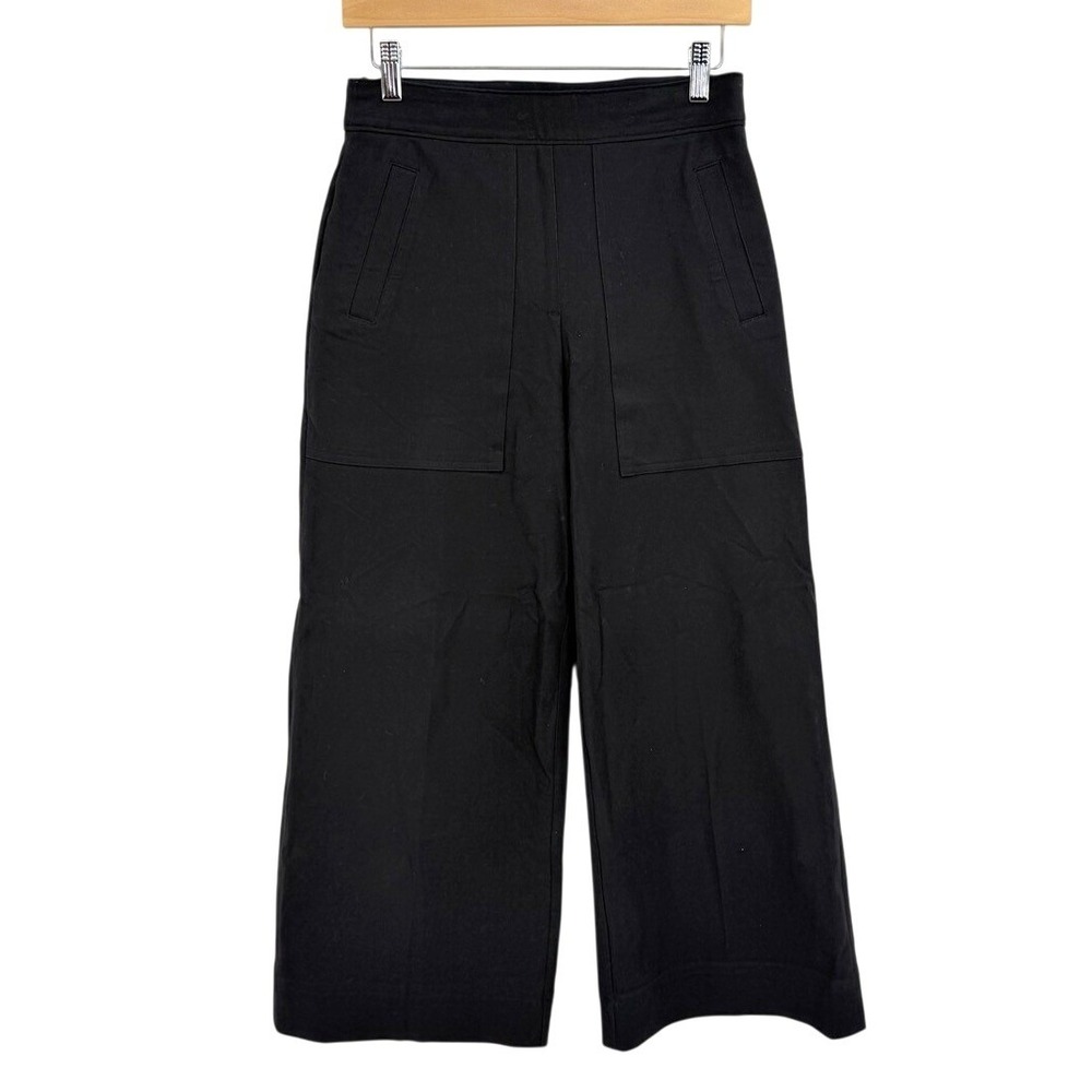 Spanx Womens Size Small On The Go Wide Leg Crop Pant Black Stretch High Rise - Picture 5 of 12